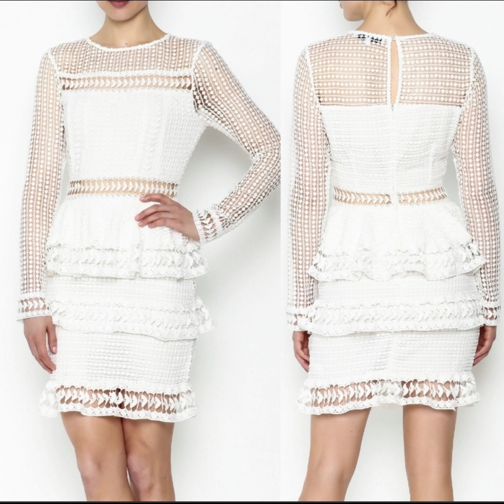 Endless Rose Tiered Lace White Dress